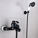 GobekUsa Antique Brass Hand Held Shower Head Kit for Wall Mounted Bathtub - YT-5340-B