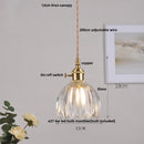 GobekUsa Clear Glass Pendant Lamp with Knob Switch for Modern Minimalist Decor