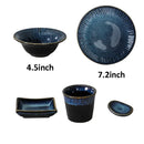 GobekUsa Ceramic Dinnerware Set - Japanese-Inspired Kiln Change Plates and Bowl