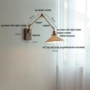 GobekUsa Ceramic Ball Brass Walnut Wood Wall Light with Pull Chain Switch