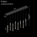 GobekUsa Crystal LED Chandelier: Modern Luxury Staircase & Living Room Hanging Lamp