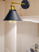 GobekUsa Industrial Gold Wall Lighting, E27 Wall Mount Lamp for Home Decor