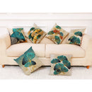 GobekUsa Ginkgo Leaves Linen Cushion Cover for Modern Home Decor & Living Room