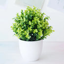 GobekUsa Artificial Mini Plant Bonsai Greening Potted Desktop Simulation Green Plant