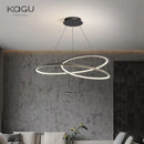GobekUsa Circular Black/White Chandelier for Living, Dining, and Kitchen Room