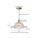 GobekUsa Green Brass Glass LED Pendant Light for Kitchen Cafe Bar Loft Decoration