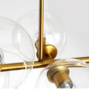 GobekUsa Black Gold Molecule Glass Ball Chandelier Modern Loft Lamp Living Room Kitchen Island Light