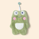GobekUsa Cartoon Animal Shape Coral Velvet Hand Towel for Kids, Absorbent Kitchen Bathroom Cleaning Towels