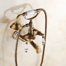 GobekUsa Brass Bathtub Shower Set Wall Mounted - Hot and Cold Mixer Taps