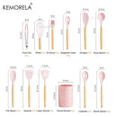 GobekUsa 13-Piece Silicone Kitchen Utensil Set with Storage Box - Non-Stick Cooking Tools and Measuring Spoons