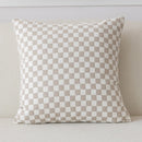 GobekUsa Comfort Woolen Pillow Cover Beige Black Striped 45*45 Luxe Plush Home Décor