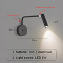 GobekUsa LED Wall Lamp: Nordic Modern Simplicity Sconce with Adjustable Switch.