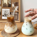 GobekUsa Heat-resistant Glass Cafe Coffee Cup for Iced Latte Americano Juice Drink