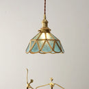 GobekUsa Amber Glass LED Pendant Light - Nordic Modern Copper Suspension Luminaire for Home