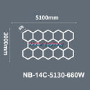 GobekUsa 6500K LED Hexagrid System for Workshop, Gym, Studio - 2 Year Warranty