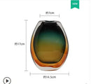GobekUsa Gradient Glass Vase Hydroponics Desk Decoration Artificial Floral Arrangement Vase