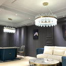GobekUsa Crystal Pendant Chandelier Remote Control Dimmable LED Lighting