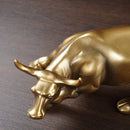 GobekUsa Bull Figurine: Resin Wall Street Cattle Statue for Feng Shui Home Decor