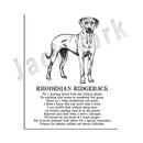 GobekUsa Dog Breed Poster featuring Rhodesian Ridgeback, Havanese, and More