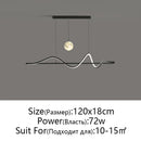 GobekUsa LED Pendant Light - Modern White/Black Long Line for Home, Restaurant, Office
