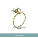 GobekUsa Gold Hardware Set: Towel Bar, Toilet Paper Holder, Robe Hook, Cup Hanger