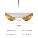 GobekUsa Lederam Manta Pendant: Industrial Black & Gold Ceiling Light with Lotus Leaf Design