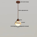 GobekUsa LED Terrazzo Pendant Lamp White Stone Wood Hanging Light