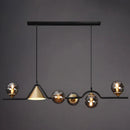 GobekUsa Linear Hanging Lamp Minimalist Chandelier Modern Nordic Dining Table Lantern