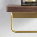 GobekUsa Brass & Wood Wall-mounted Toilet Paper Holder & Tissue Box Rack