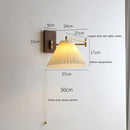 GobekUsa LED Pull Chain Wall Lamp - Modern Nordic Sconce for Bedroom & Living Room