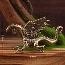 GobekUsa Brass Flying Dragon Sculpture Home Decor Ornament
