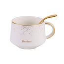 250ml GobekUsa Ceramic Coffee Cup Set with Tray, Spoon - European Style Porcelain Mugs