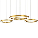 GobekUsa Circular Gold Ring LED Pendant Light for Dining Room and Living Room