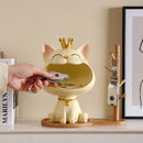 GobekUsa Lucky Cat Sculpture Storage Box Desk Decoration Miniature Figurine