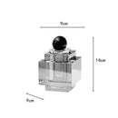 GobekUsa Geometric Crystal Storage Jar: Clear Cubic Square Container for Home Decoration