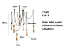 GobekUsa Gold Chrome LED Chandelier for Dining Room - 2025 Marble Design