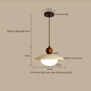 GobekUsa LED Pendant Lamp Mid Century Modern Decor Yellow Travertine Wood Hanglamp