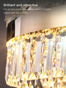 GobekUsa Luxe Crystal Ceiling Chandelier - Elegant Home Decor Hanging Light for Living Room