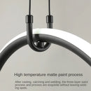GobekUsa Black LED Ceiling Chandelier with Remote Control for Modern Minimalist Home Decor