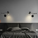 GobekUsa Acrylic Iron LED Wall Lamp Modern Rotate Black Stair Light