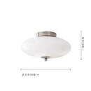 GobekUsa Cream White Glass Ceiling Lamp | LED Bauhaus Dining Room Decor