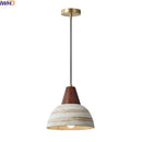 GobekUsa Ceramic Wood LED Hanging Pendant Light - Nordic Modern Design