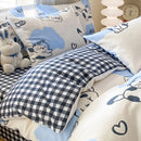GobekUsa Cute Printed Cotton Duvet Cover for Double Queen Bed - Cozy & Non-Fading