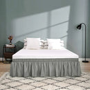 GobekUsa Elastic Bed Skirt - Soft Wrap Around Ruffles - Fade Resistant Solid Color