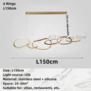GobekUsa Gold LED Ring Ceiling Chandelier: Modern Luxury for Bar, Hotel, Bedroom & Restaurant