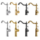 GobekUsa Gold Luxury Kitchen Faucet for Household Sink, Hot and Cold Water Mixer