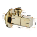 GobekUsa Brushed Gold Corner Valve Water Control for Bathroom Taps