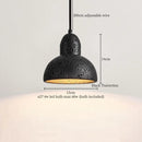 GobekUsa Glass Ball LED Pendant Lights Black Travertine Wabi Sabi Hanging Lamp