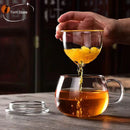 GobekUsa Glass Tea Cup with Infuser and Lid - 350ml Drinkware for Home and Office