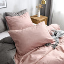 GobekUsa King Size Duvet Cover Set - Soft Grain Polyester, Plain Design - Queen Bedding